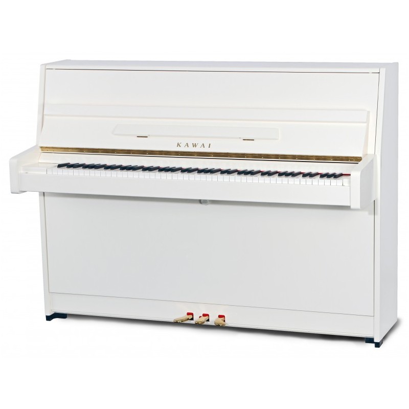 Kawai K15E WH/P пианино, белое полированное, высота 110см