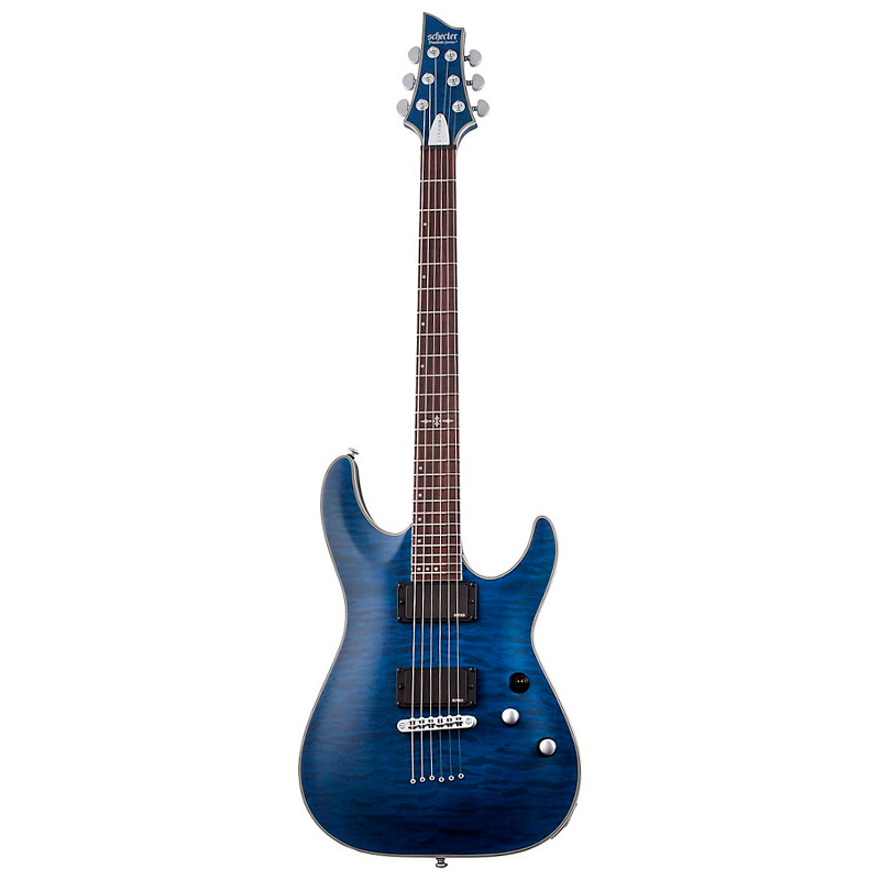 SCHECTER C-1 PLATINUM STMBL (GC/MF) Электрогитара, цвет темно-синий прозрачный