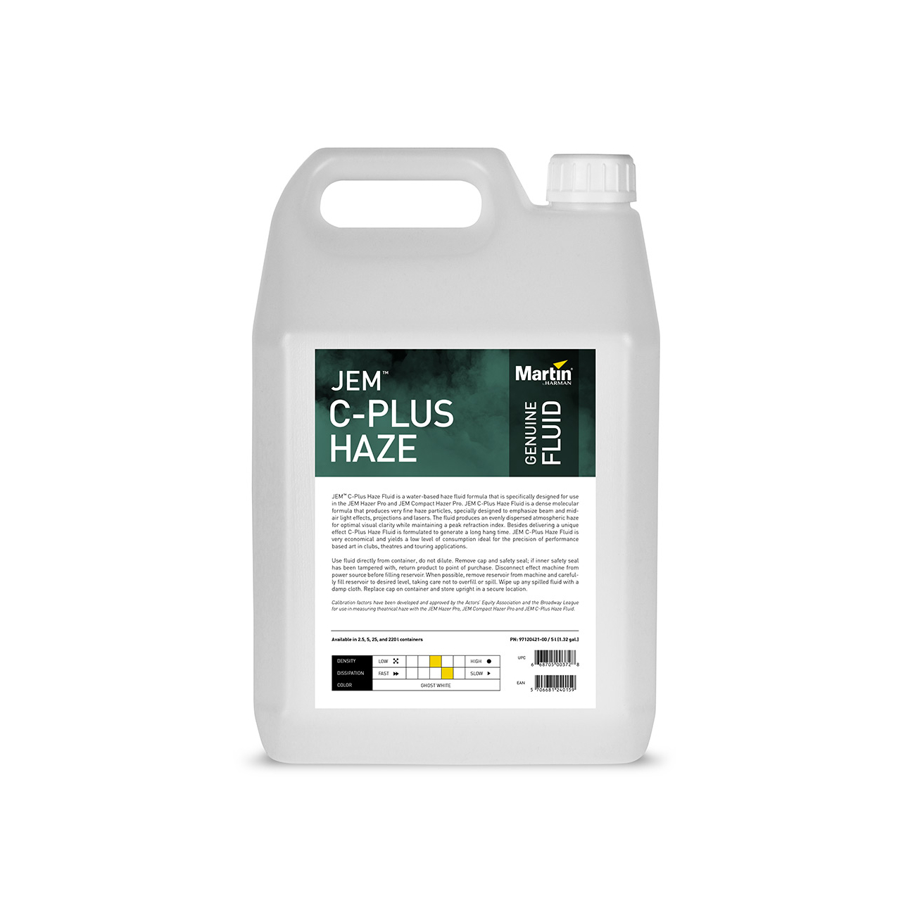 MARTIN JEM C-Plus Haze Fluid Жидкость для генератора тумана, 5 литров