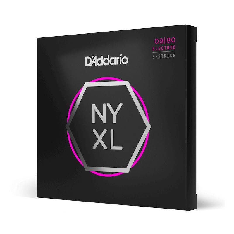 D'Addario NYXL0980 Набор струн для 8-струнной электрогитары, размер 09-80