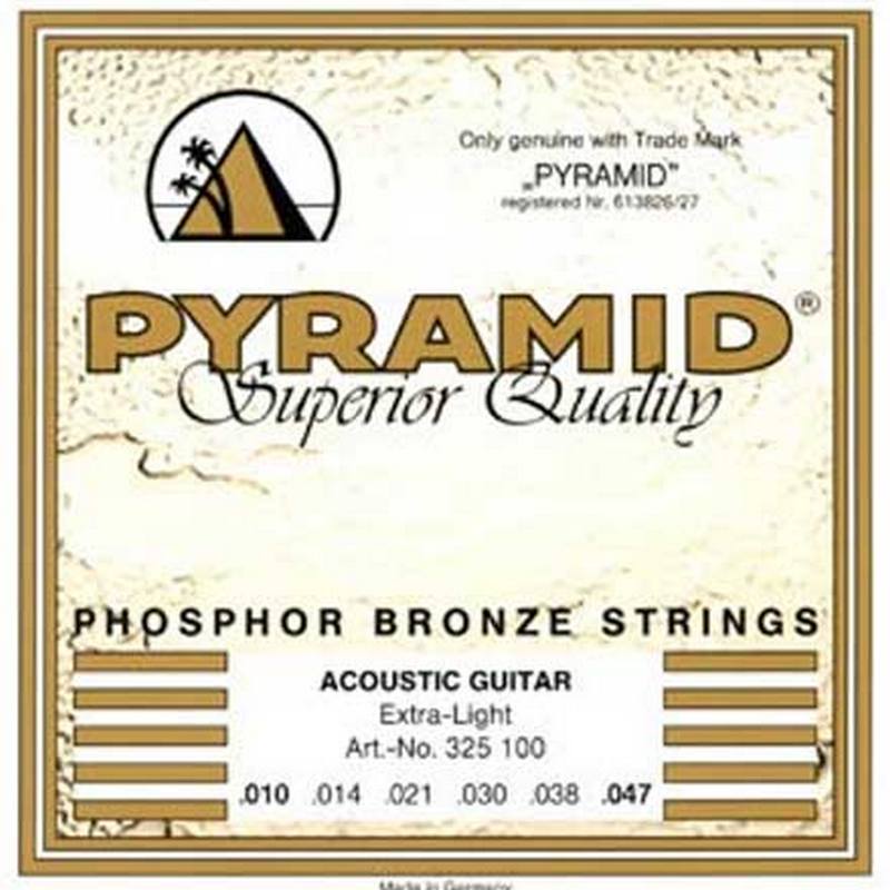 Pyramid 325 100 набор струн для акустической гитары 010-.047 extra light, бронза