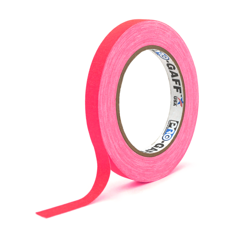 Gaffer Tape флуоресцентный Pro Gaff® Fluorescent (12мм*22.86м розовый) лента монтажная