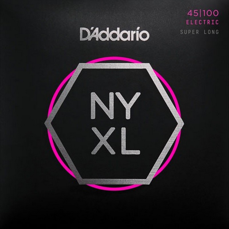 D'Addario NYXL45100SL Набор струн для бас-гитары, 4 струны, размер 45-100