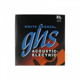 Набор струн для 6-струнной акустической гитары GHS Strings WB-XL White Bronze™