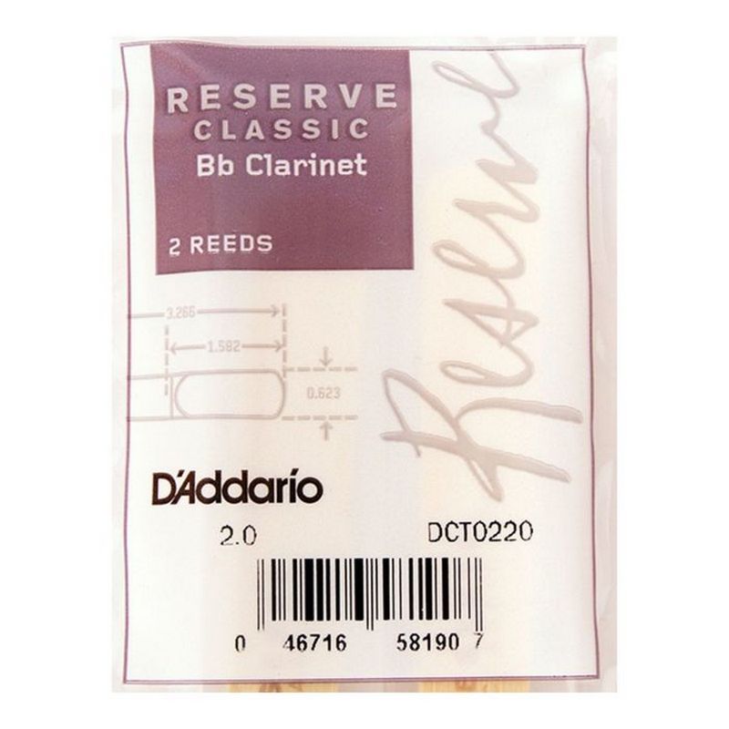 Rico DCT0220 Reserve Classic Трости для кларнета Bb, размер 2.0, 2шт.