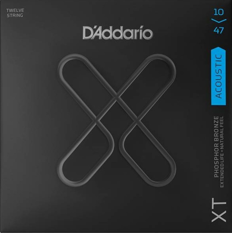 D'Addario XTAPB1047-12 Набор струн для 12-струнной акустической гитары, фосфорная бронза, 10-47