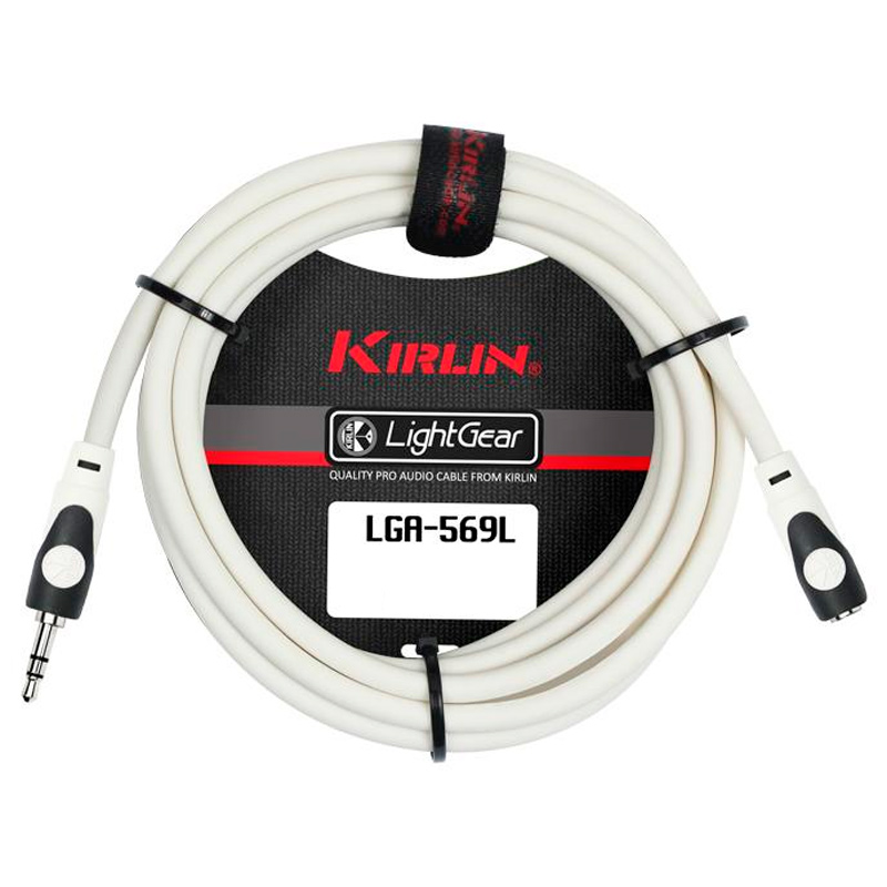 Kirlin LGA-569L 6M WH Шнур-удлинитель аудио, stereo JACK 1/8