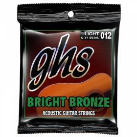 Набор струн для 6-струнной акустической гитары GHS Strings BB30L Bright Bronze™