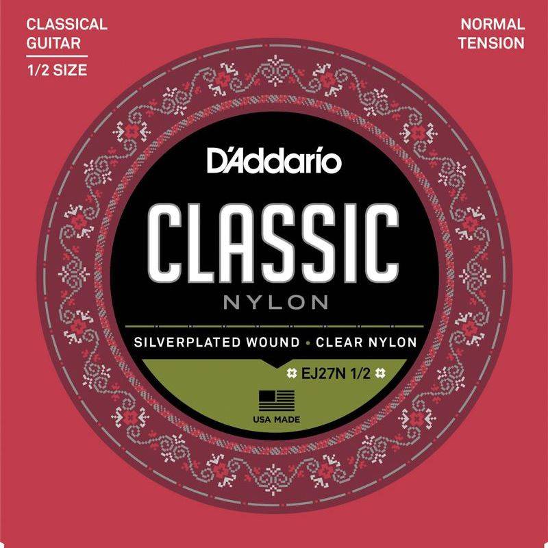 D'Addario EJ27N-1/2 Набор струн для 6-струнной классической гитары размера 1/2, нейлон