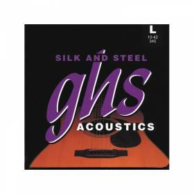 Набор струн для 6-струнной акустической гитары GHS Strings 345 Silk&Steel™