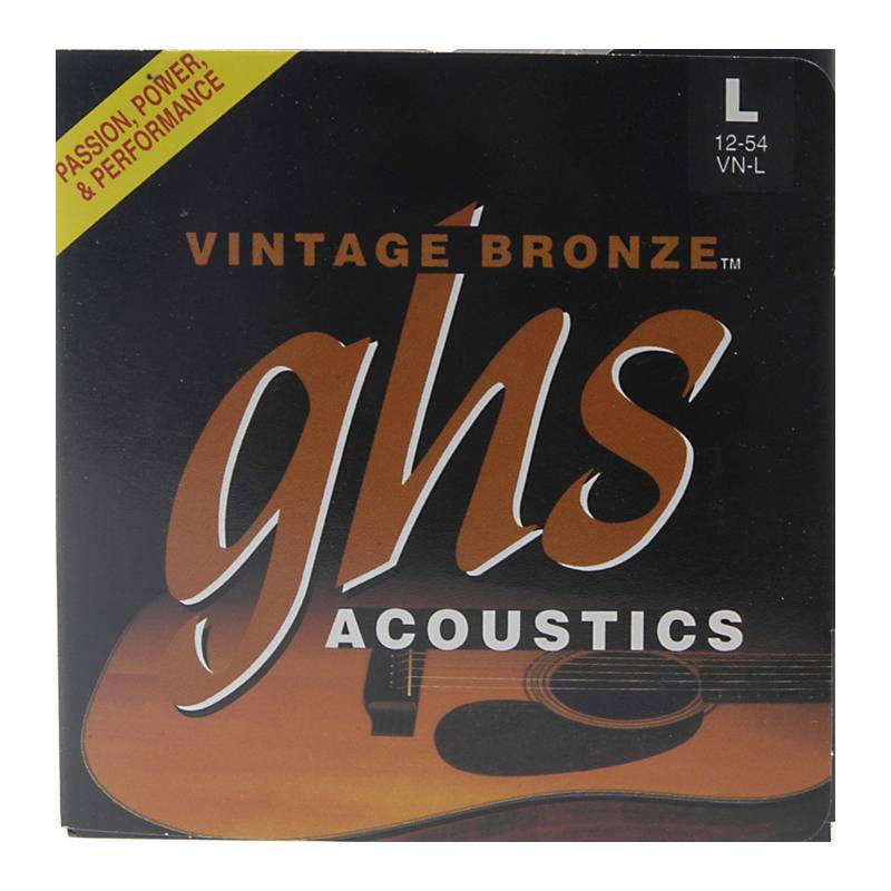 Набор струн для 6-струнной акустической гитары GHS Strings VN-L Vintage Bronze™