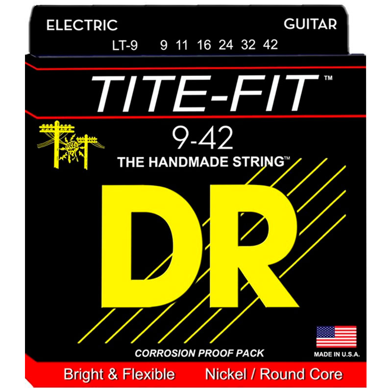 DR Strings LT-9 Tite-Fit 9-42 Набор струн для 6-струнной электрогитары, размер 9-42