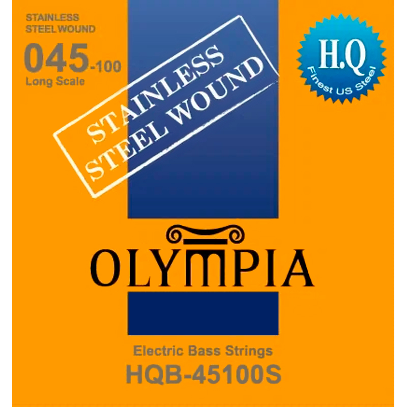 Olympia HQB45100S Набор струн для 4-струнной бас-гитары, размер 45-100