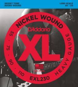 Набор струн для 4-струнной бас-гитары D`ADDARIO EXL230