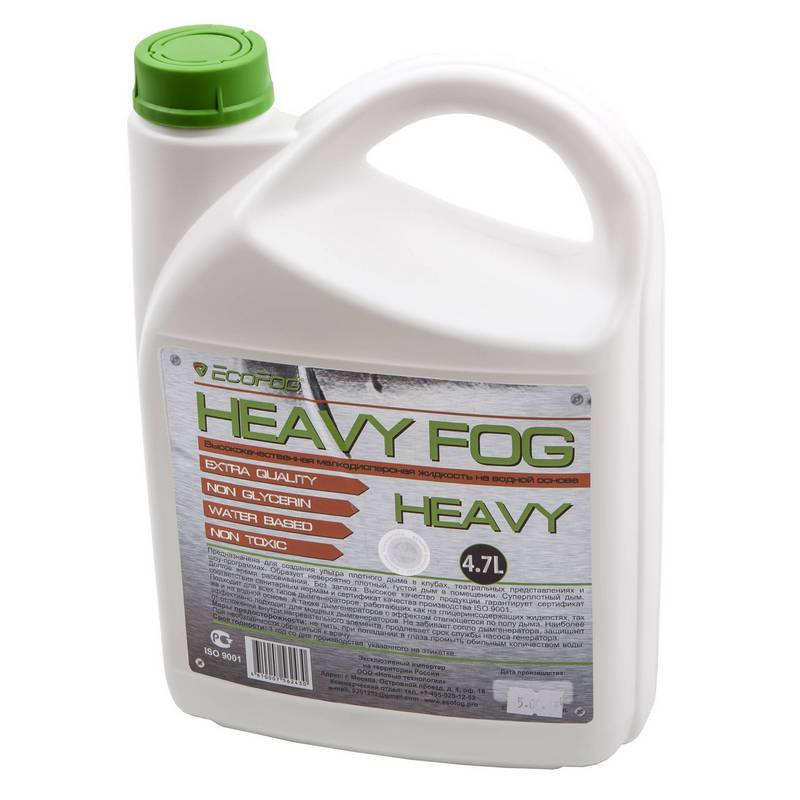 EcoFog HEAVY Жидкость для дым машин на водной основе, 4.7 литра