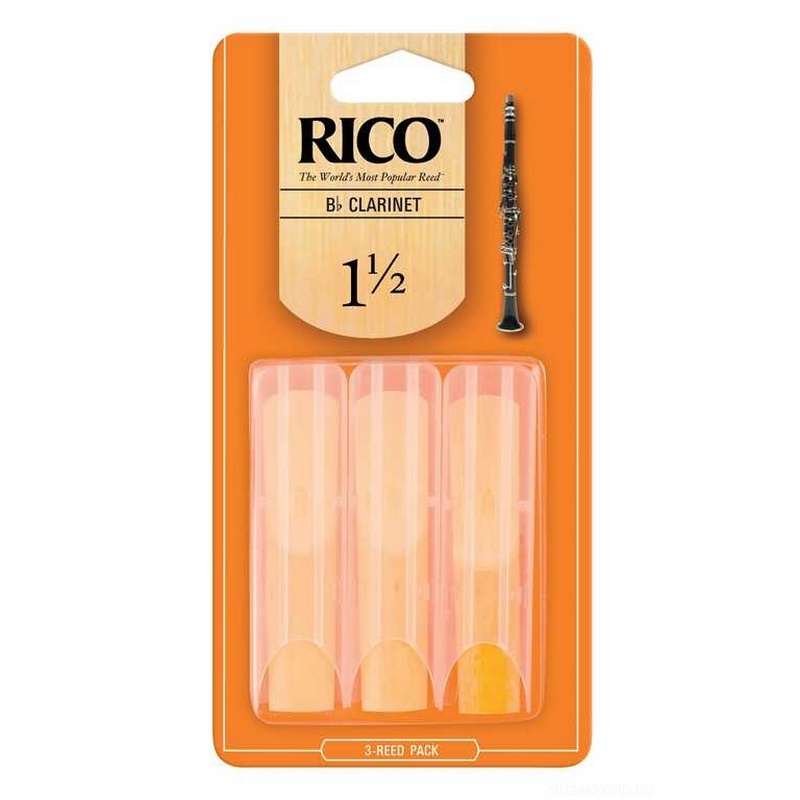 Rico RCA0315 Трости для кларнета Bb, размер 1.5, 3шт
