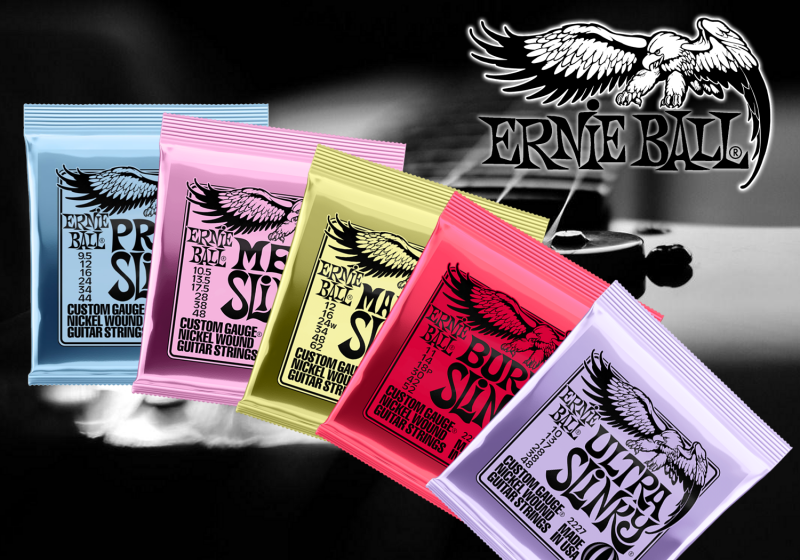 Пять новых комплектов струн Ernie Ball для электрогитары