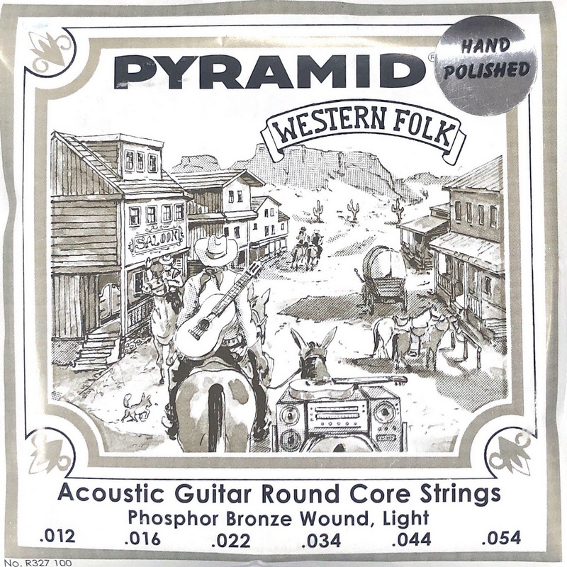 Pyramid R327100 набор струн для акустической гитары Western Folk round core 012-.054, бронза