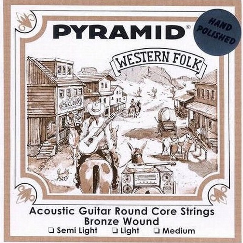 Pyramid PR327100 набор струн для акустической гитары Western Folk 012-.054 polished polished, бронза