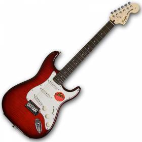 Электрогитара FENDER Squier Standard Stratocaster FMT RW Crimson Red Transparent