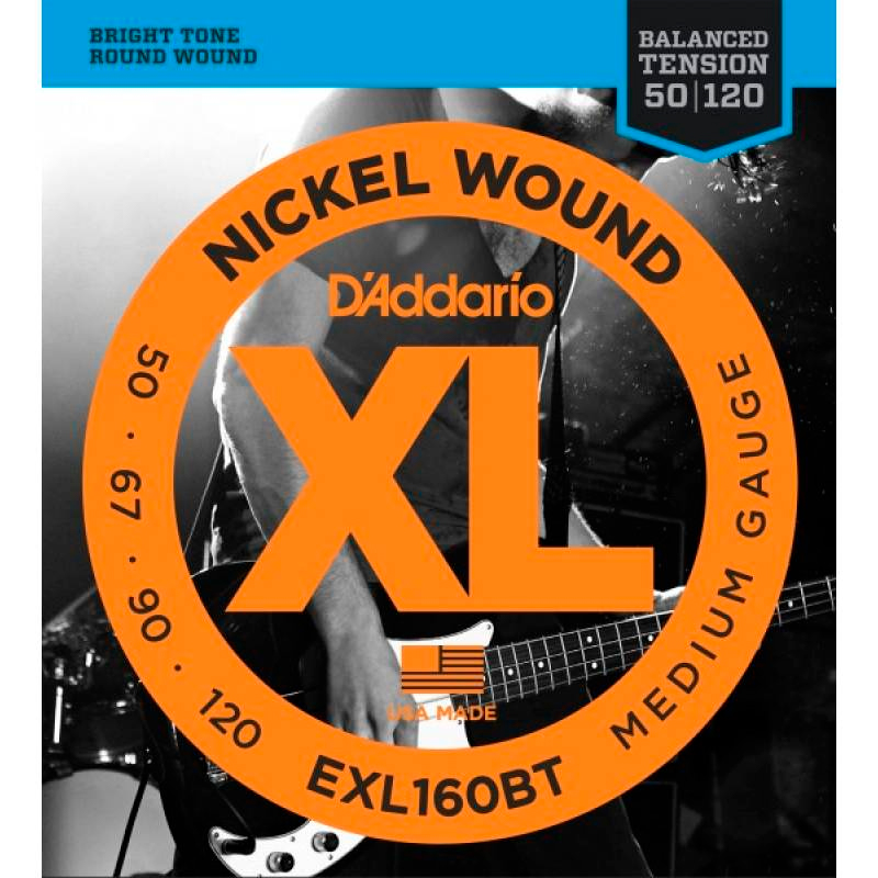D'Addario EXL160BT Набор струн для 4-струнной бас-гитары, 50-120