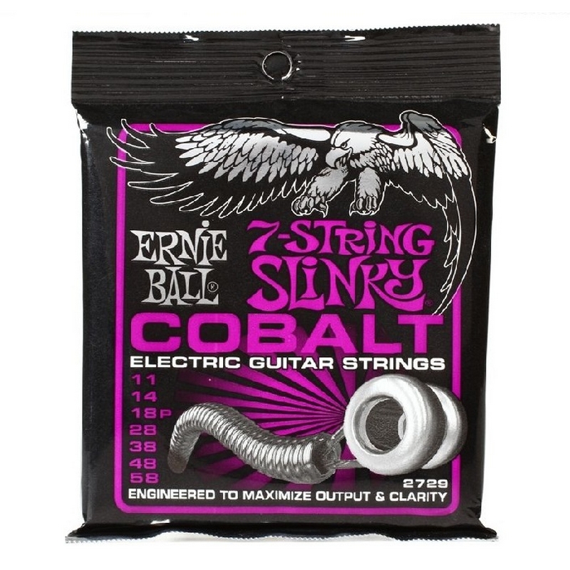 Ernie Ball 2729 набор струн для 7-струнной электрогитары, размер 11-58