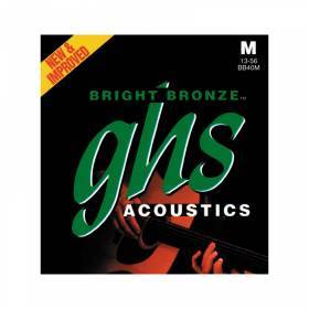 Набор струн для 6-струнной акустической гитары GHS Strings BB40M Bright Bronze™