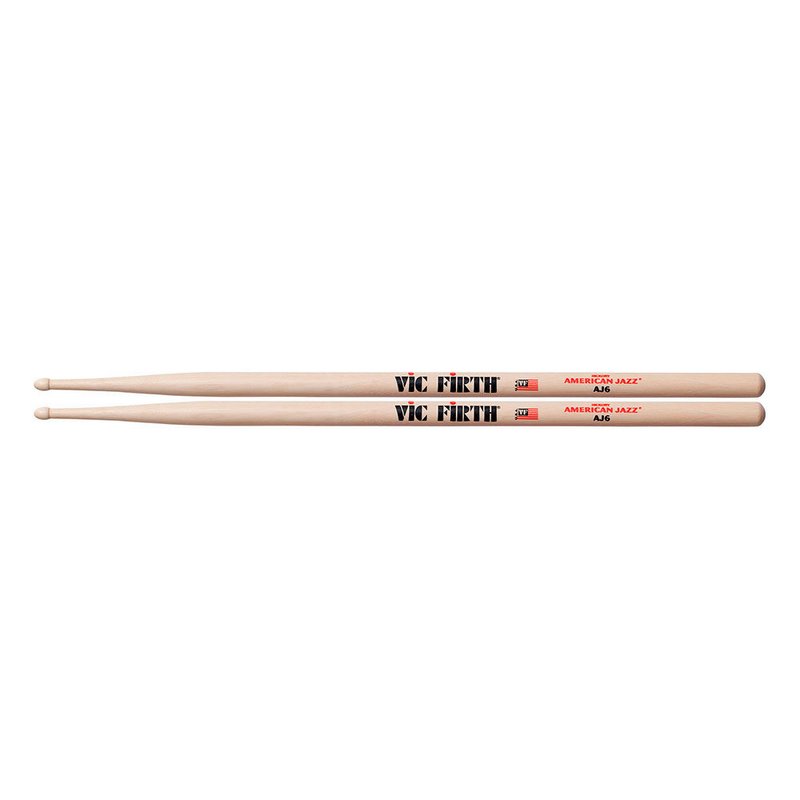 VIC FIRTH AJ6 Палочки барабанные с удлиненным плечом, деревянный наконечник, орех