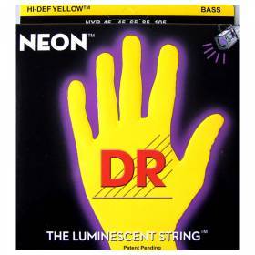 Набор струн для 4-струнной бас-гитары DR. NYB-45 NEON™ HiDef Yellow