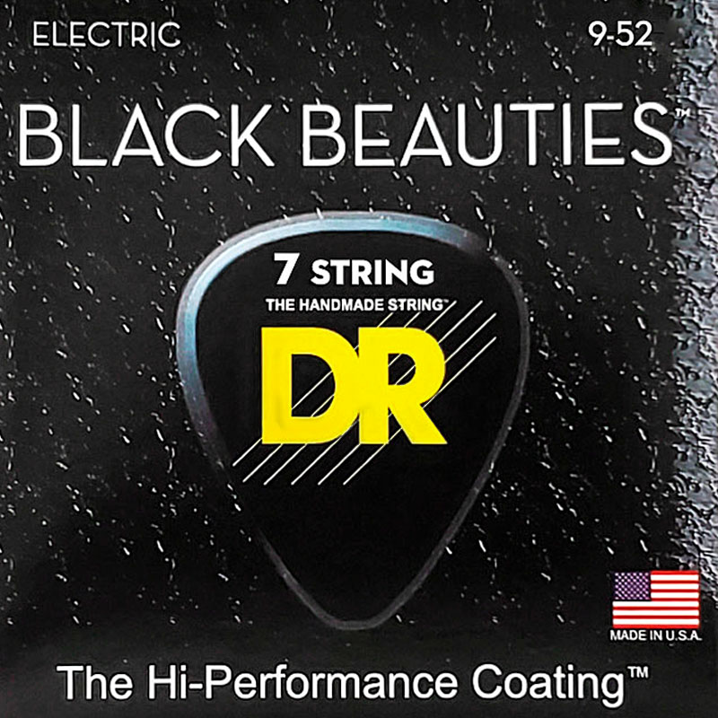 DR Strings BKE7-9 BLACK-BEAUTIES