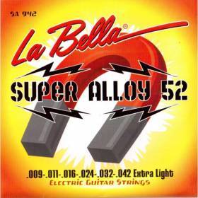 Набор струн для 6-струнной электрогитары La Bella SA942