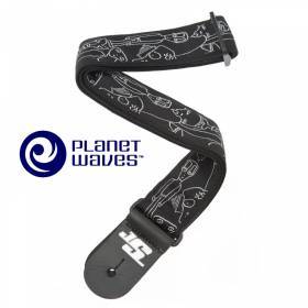 Ремень Planet Waves 50JS05 Joe Satriani Collection «Silver Scetches»