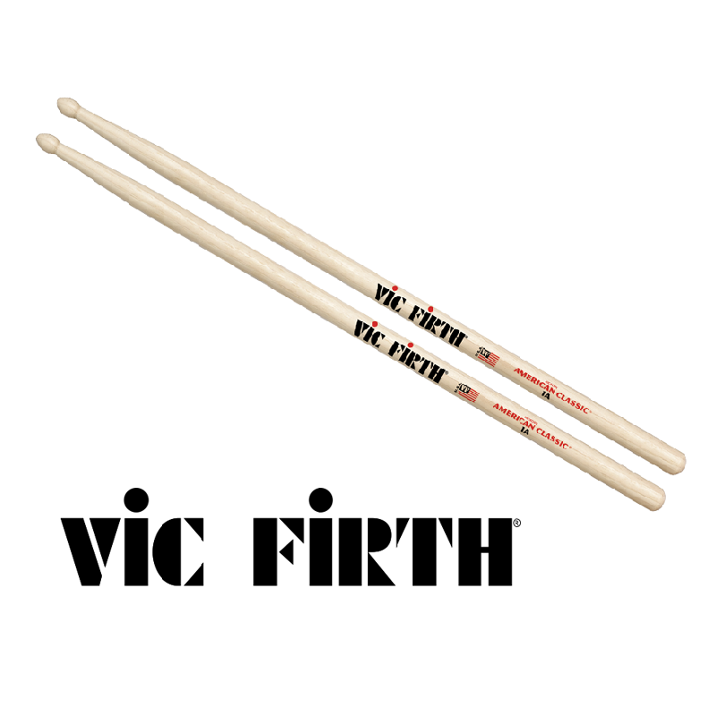 VIC FIRTH 1A барабанные палочки 1A с заостренным деревянным наконечником, материал - гикори, длина 1