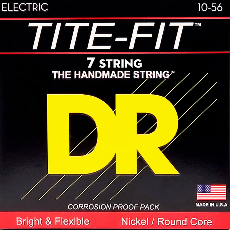 DR Strings MT7-10 Tite-Fit Набор струн для 7-струнной электрогитары, размер 10-56