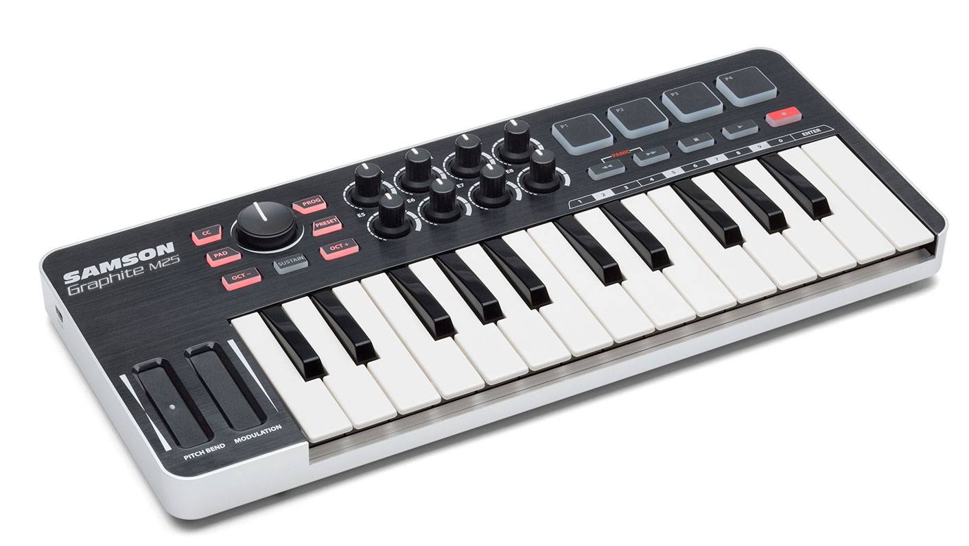 SAMSON Graphite M25 mini USB/MIDI клавиатура купить в интернет-магазине  3tone.me