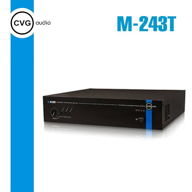 CVGaudio M-243T - профессиональный микшер-усилитель 240W / 100V или 240W / 4-16ohm (mono)