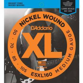 Набор струн для 4-струнной бас-гитары D`ADDARIO ESXL160