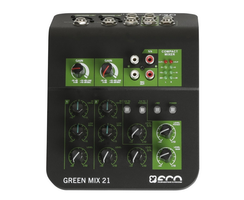 ECO by VOLTA GREEN MIX 21 Миниатюрный микшерный пульт