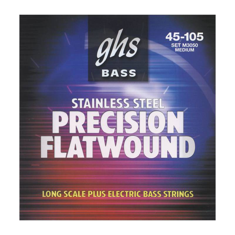 Набор струн для 4-струнной бас-гитары GHS Strings M3050 Precision Flats™