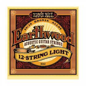 Набор струн для 12-струнной акустической гитары Ernie Ball 2010 Earthwood 80/20