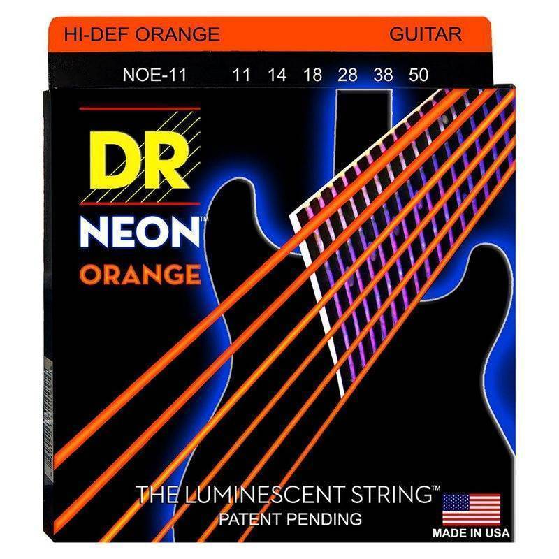 DR NOE-10 NEON™ Orange набор струн для 6-струнной электрогитары, размер 10-46