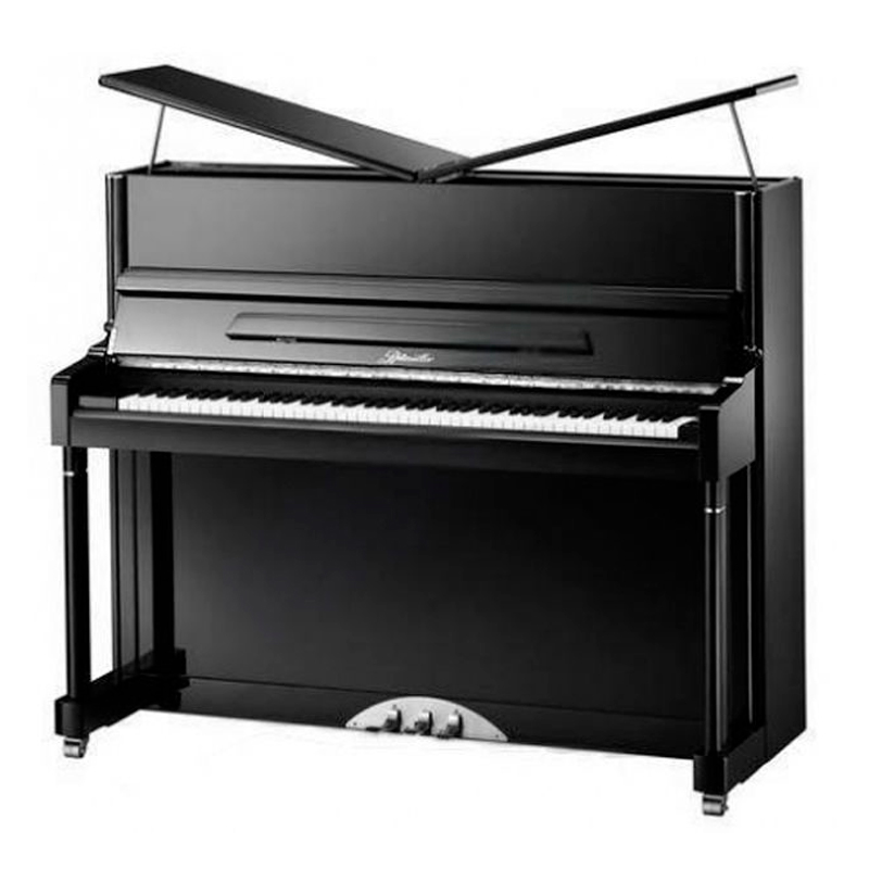 Ritmuller UP110R2(A111) Пианино полированное, цвет чёрный, медная фурнитура, Classic