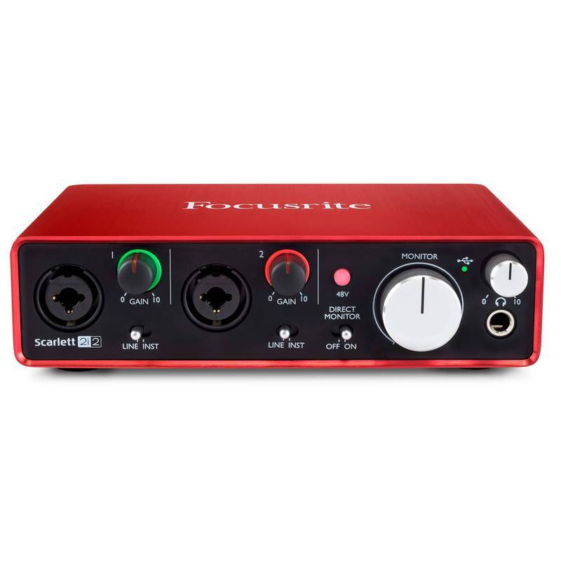 FOCUSRITE Scarlett 2i2 2nd Gen USB-аудиоинтерфейс, 2 входа/2 выхода