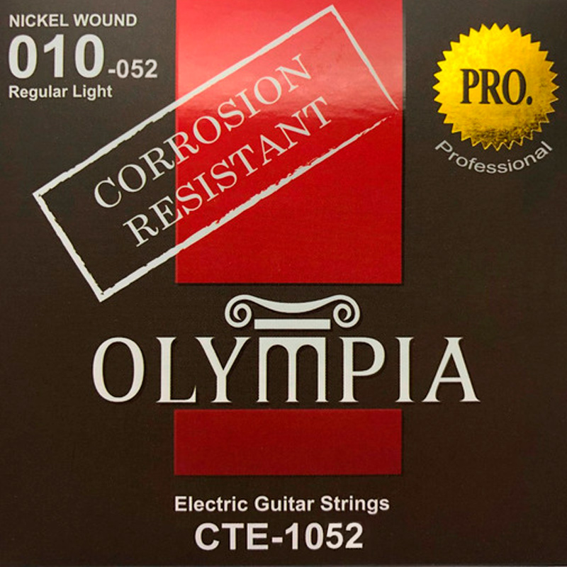 Olympia CTE1052 Coated Electric Nickel Набор струн для электрогитары, размер 10-52