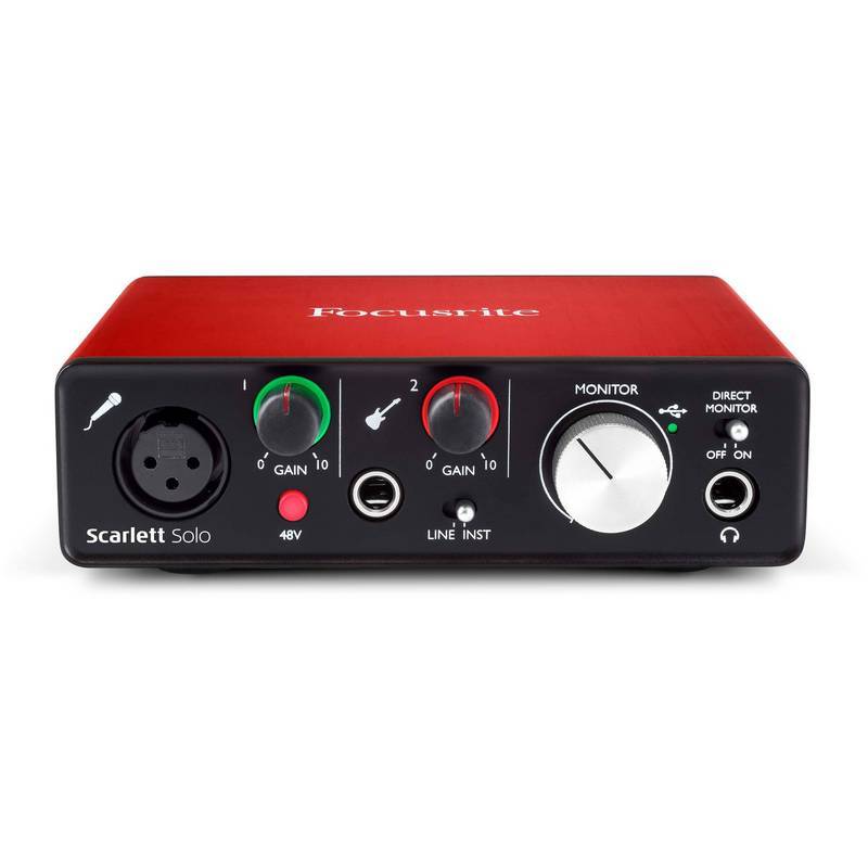 FOCUSRITE Scarlett Solo 2nd Gen USB-аудиоинтерфейс, 2 входа/2 выхода