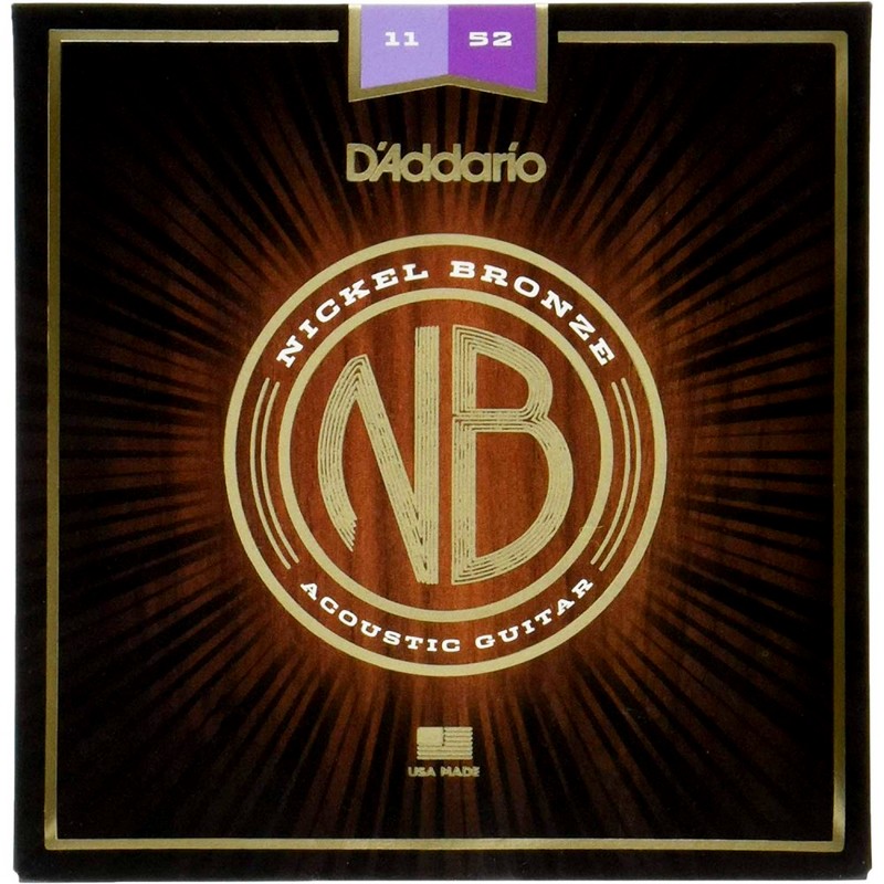 D'Addario NB1152 набор струн для 6-струнной акустической гитары, размер 11-52