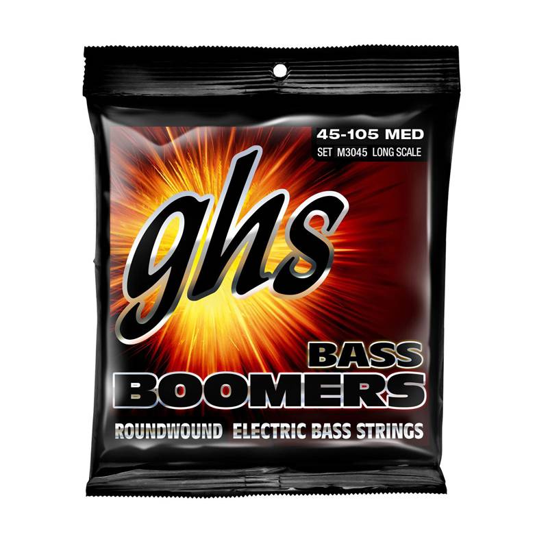 Набор струн для 4-струнной бас-гитары GHS Strings M3045 Bass Boomers®