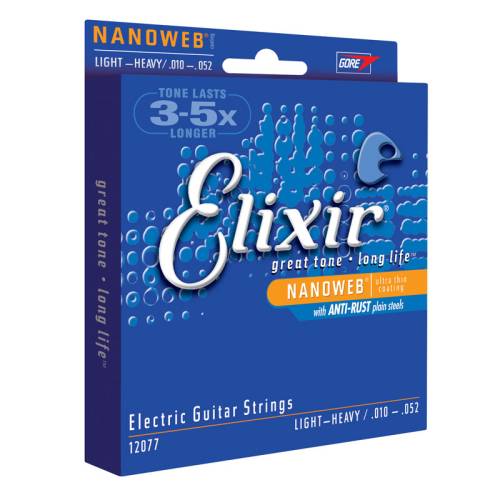 Набор струн для 6-струнной электрогитары Elixir 12077 NanoWeb