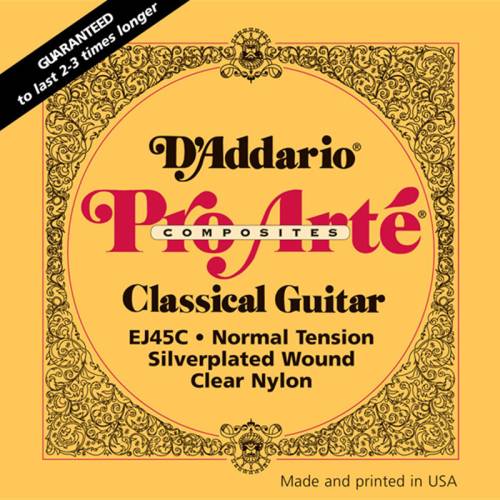 Набор струн для 6-струнной классической гитары D`ADDARIO EJ45С
