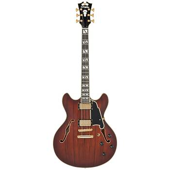 D'Angelico Deluxe DC Satin Brown Burst CNT93753 полуакустическая гитара с кейсом